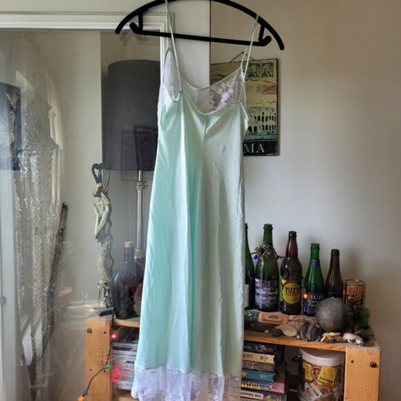 Vintage 70s Janice young for papillon blanc nylon slip nightgown size 36 - Picture 3 of 5